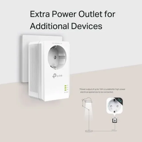 Адаптер Powerline TP-LINK TL-PA7017P KIT, AV1000, 1000 Мбит/с, Белый