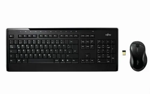 Set Tastatură + Mouse Fujitsu LX900, Fără fir, Negru