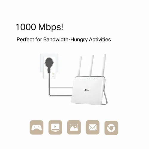 Адаптер Powerline TP-LINK TL-PA7017P KIT, AV1000, 1000 Мбит/с, Белый