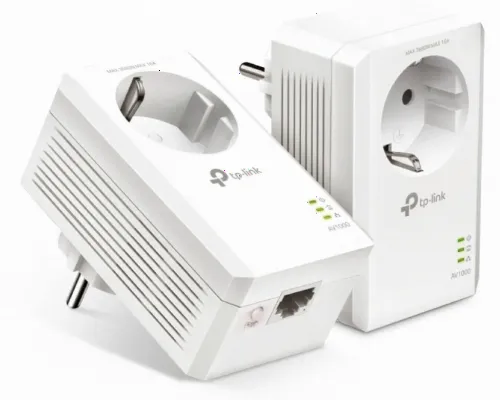 Адаптер Powerline TP-LINK TL-PA7017P KIT, AV1000, 1000 Мбит/с, Белый