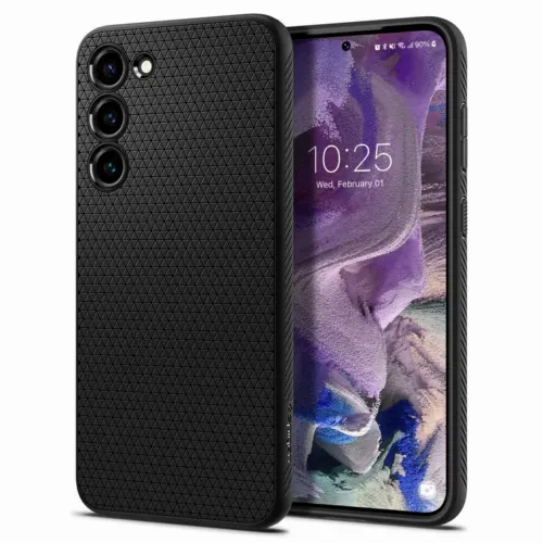Чехол Spigen Samsung S23, Liquid Air, Чёрный