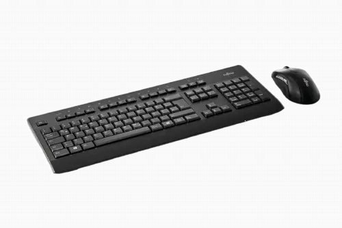 Set Tastatură + Mouse Fujitsu LX900, Fără fir, Negru