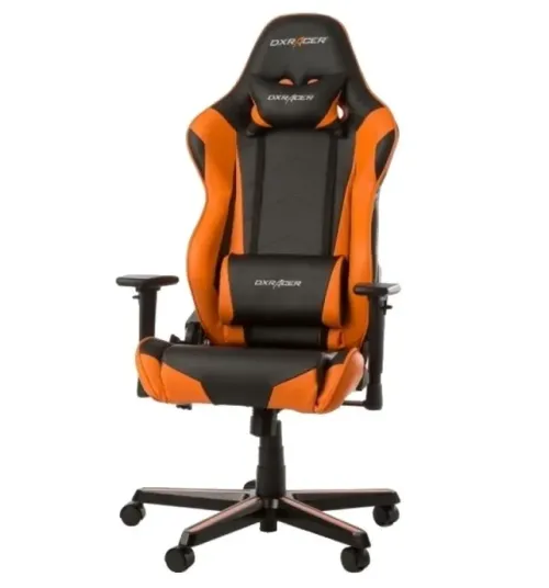 Игровое кресло DXRacer Racing, Искусственная кожа, Черный/Оранжевый