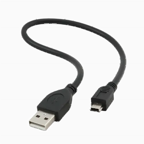Cable de date Cablexpert CCP-USB2-AM5P-1, USB Type-A (F)/Mini-USB, 0,3m, Negru