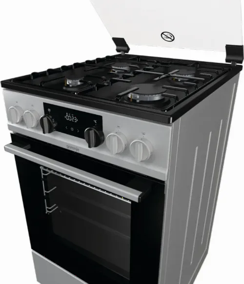 Aragaz Mixt Gorenje MEKS512S, Argintiu