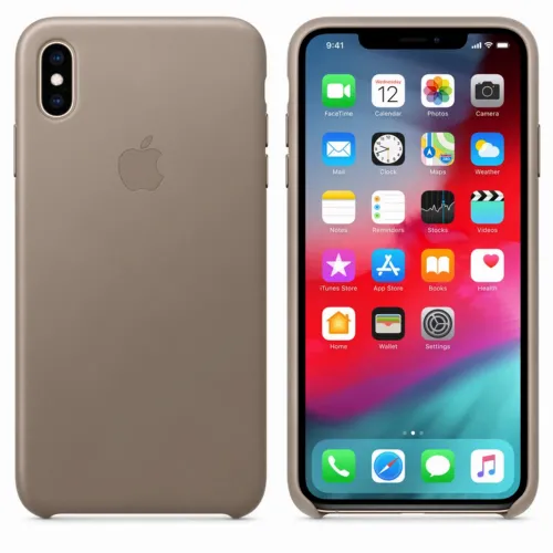 Чехол Apple iPhone XS Case, Серо-коричневый