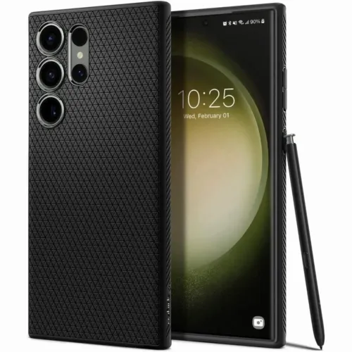 Чехол Spigen Samsung S23 Ultra, Liquid Air, Матовый черный