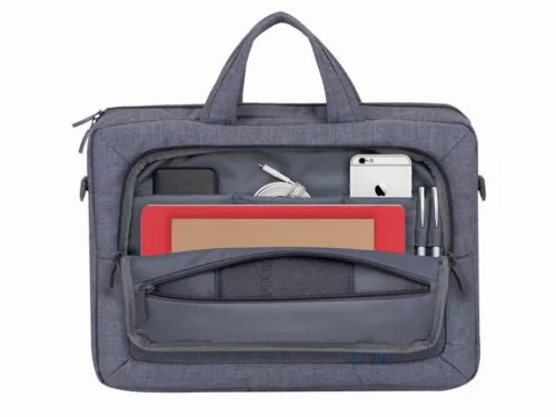 Geantă pentru Laptop RivaCase Alpendorf, 15.6", Poliester, Gri