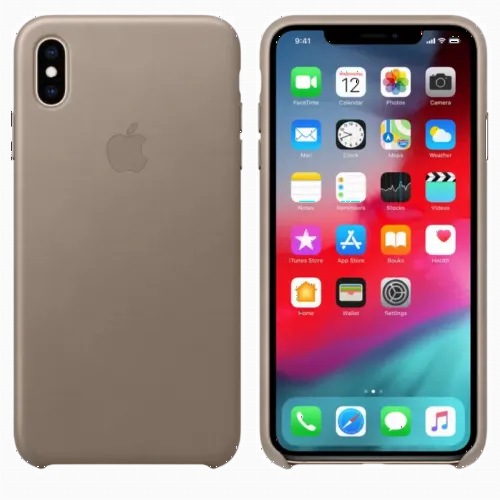 Чехол Apple iPhone XS Case, Серо-коричневый