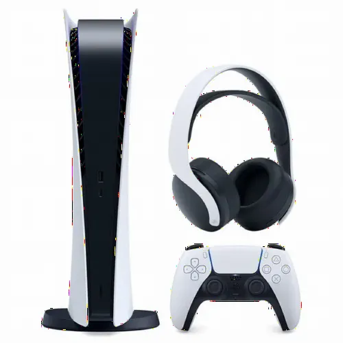 Consolă de jocuri SONY PlayStation 5 Digital Edition, Alb, "Horizon Forbidden West" (Voucher) 