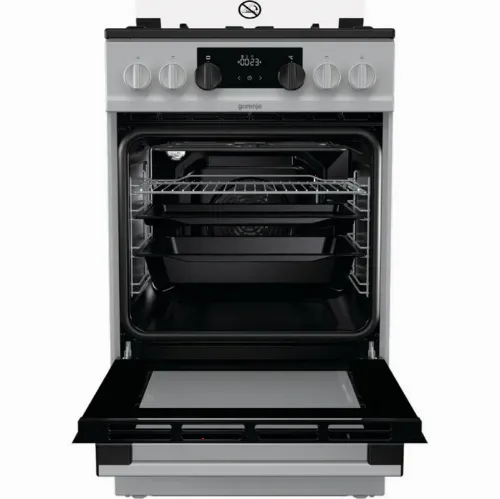 Aragaz Mixt Gorenje MEKS512S, Argintiu