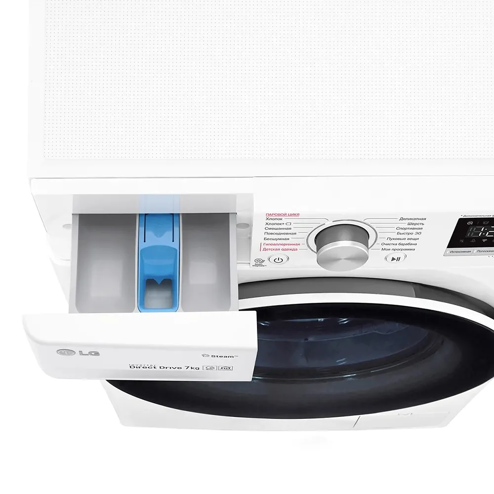 Стиральная машина LG F2V5HS0W, 7кг, Белый