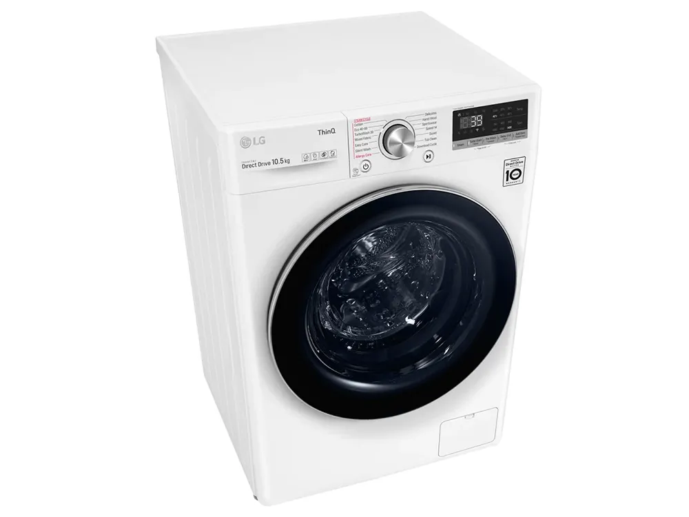 Mașină de spălat LG F4WV710S2E, 10,5kg, Alb