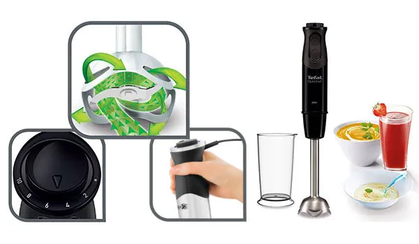 Blender de mână Tefal Optitouch, Alb