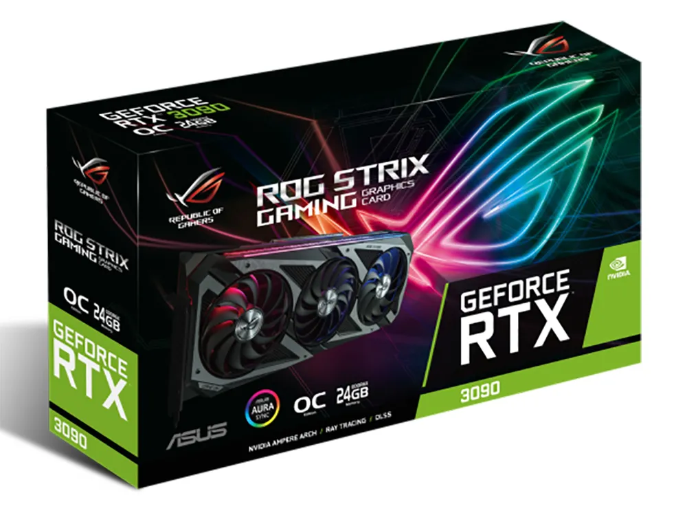 Placă Video ASUS ROG-STRIX-RTX3090-O24G-GAMING, 24GB GDDR6X 384bit