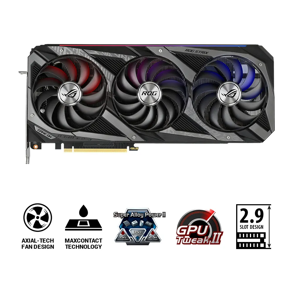 Placă Video ASUS ROG-STRIX-RTX3080TI-O12G-GAMING, 12GB GDDR6X 384bit