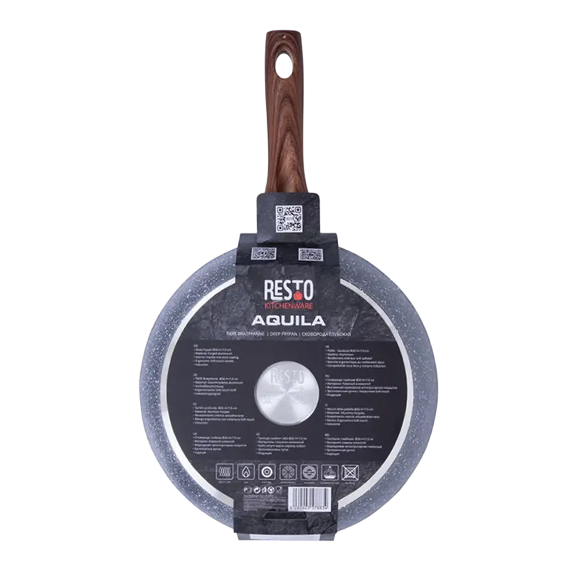 Tigaie adâncă RESTO 93053, 26cm, Gri