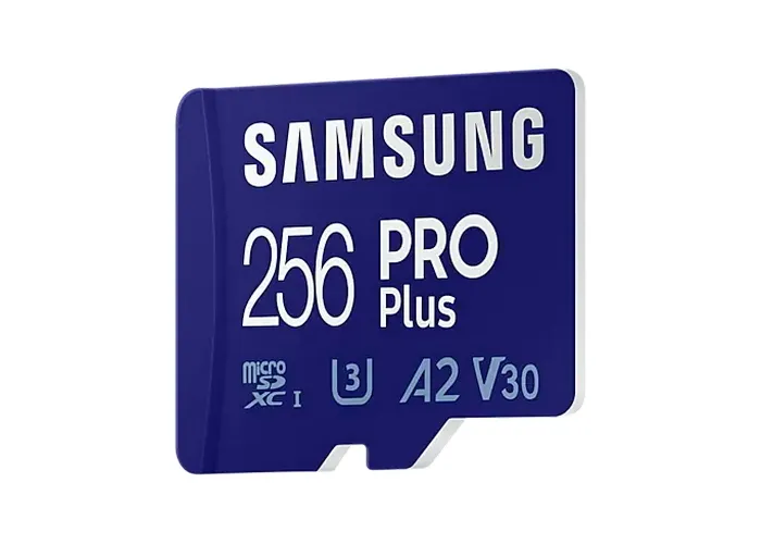 256GB MicroSD (Class 10) UHS-I (U3) +SD adapter, Samsung PRO Plus 