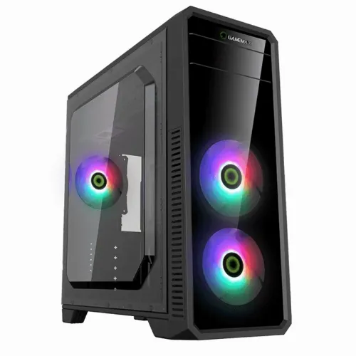 Компьютерный корпус Gamemax G561-FRGB, Midi-Tower, ATX, Чёрный