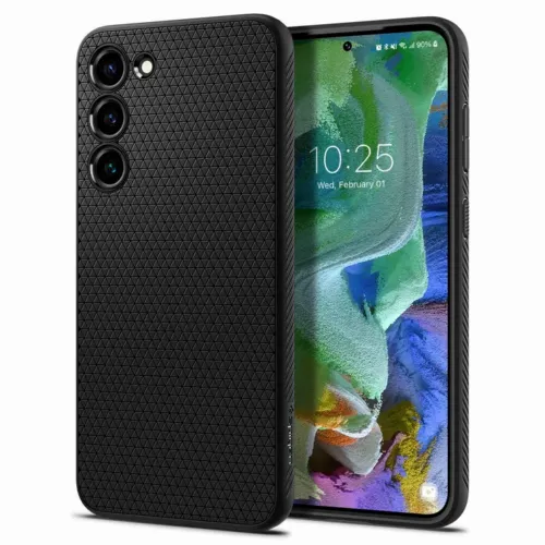 Чехол Spigen Samsung S23+, Liquid Air, Матовый черный