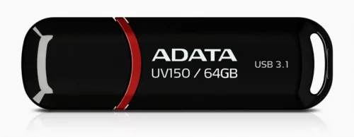 Memorie USB ADATA UV150, 64GB, Negru/Rosu