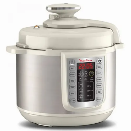 Aparat de gătit multifuncțional sub presiune Moulinex CE505A10, Alb Argintiu