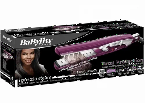 Placă de îndreptat părul BaByliss iPro 230 steam ST292E, Violet