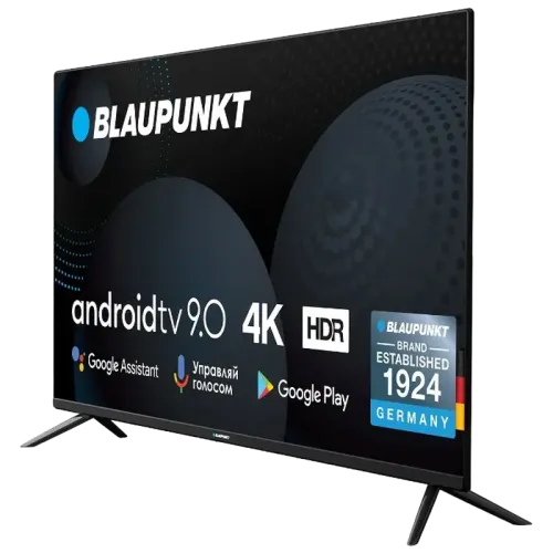 50" LED SMART Телевизор BLAUPUNKT 50UN265, 3840x2160 4K UHD, Android TV, Чёрный