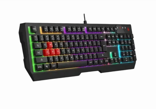 Gaming Keyboard Bloody B135N, Keycap Double-Shot, Splash Resistance, FN Keys, Backlight,  Black,USB