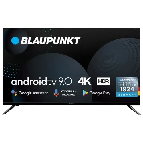 50" LED SMART Телевизор BLAUPUNKT 50UN265, 3840x2160 4K UHD, Android TV, Чёрный