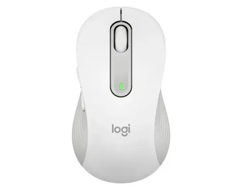 Wireless Mouse Logitech M650 L Signature, Optical, 400-4000 dpi, 5 buttons, 1xAA, 2.4GHz/BT, White
