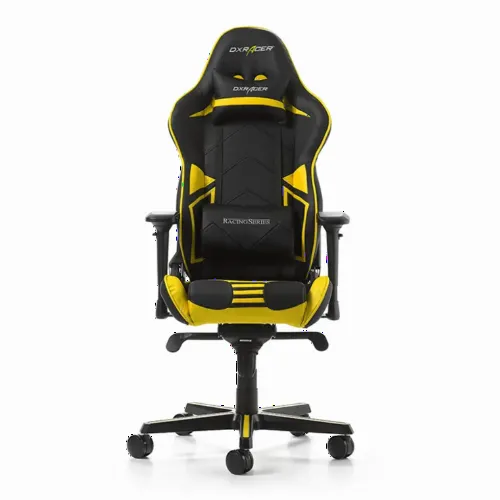 Игровое кресло DXRacer Racing Pro, Искусственная кожа, Чёрный/Жёлтый
