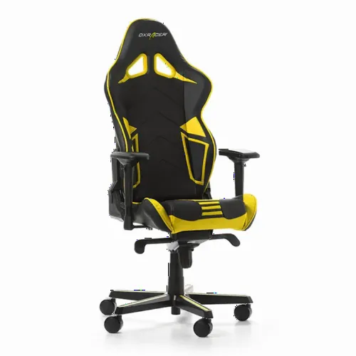 Игровое кресло DXRacer Racing Pro, Искусственная кожа, Чёрный/Жёлтый