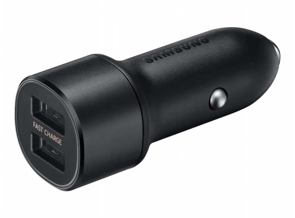 Автомобильное зарядное устройство Samsung Dual Fast Car Charger, 15Вт, Чёрный