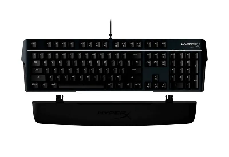 Gaming Keyboard HyperX Alloy MKW100, Mechanical, Aluminum Frame, Wrist rest, Red SW, US Layout, USB