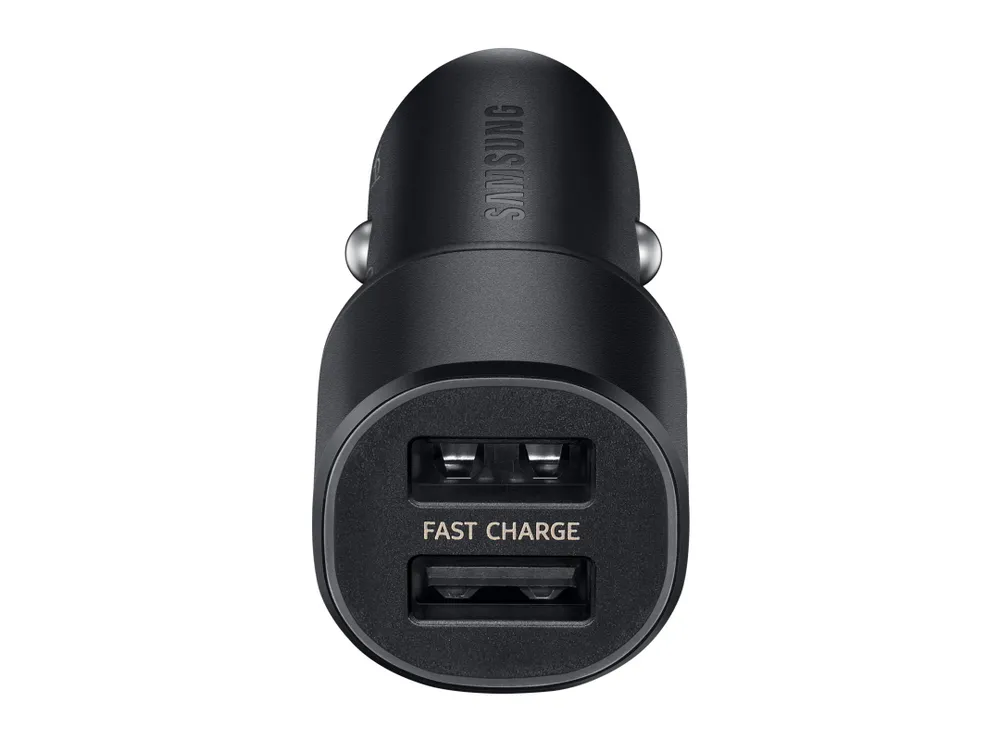 Автомобильное зарядное устройство Samsung Dual Fast Car Charger, 15Вт, Чёрный