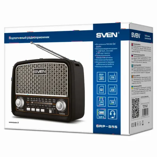 Портативное радио SVEN SRP-555, Чёрный