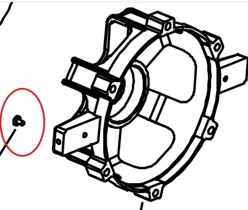 Малый винт крышки опоры электродвигателя воздушного компрессора MV 50/100L