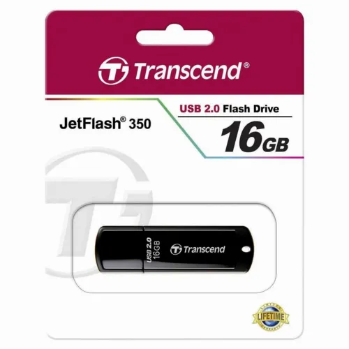 Memorie USB Transcend JetFlash 350, 16GB, Negru