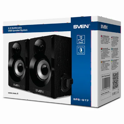Boxe pentru calculator 2.0 SVEN SPS-517, Negru