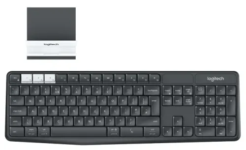 Tastatură Logitech K375s, Fără fir, Grafit