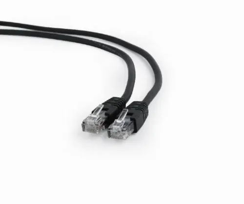 Patch cord Cablexpert PP6U-0.25M/BK, Cat6 UTP, 0,25m, Negru