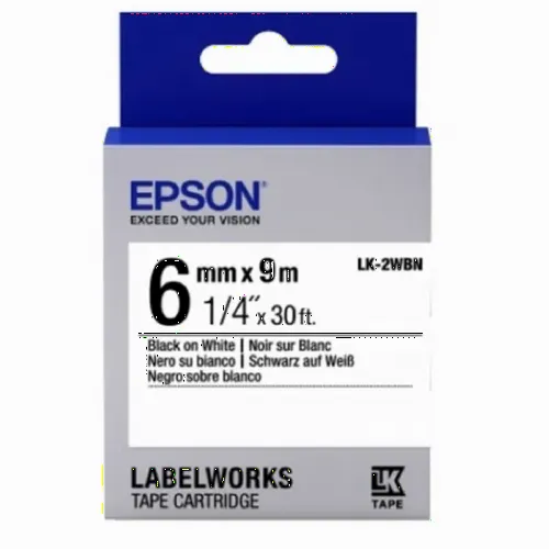  Epson LK-2WBN, 6 mm x 9 m