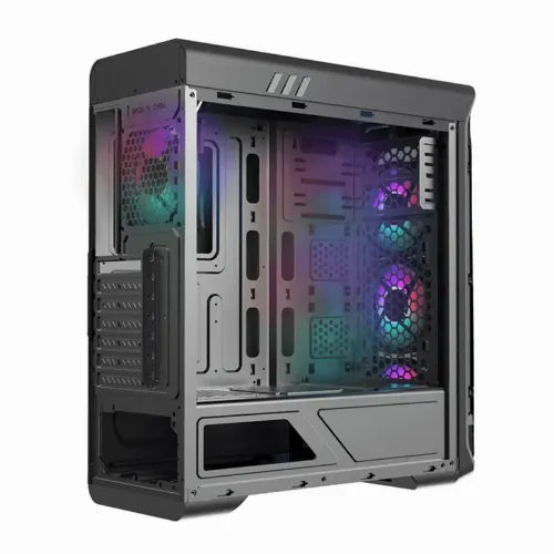 Carcasă PC Gamemax StarLight FRGB, Midi-Tower, ATX, Negru