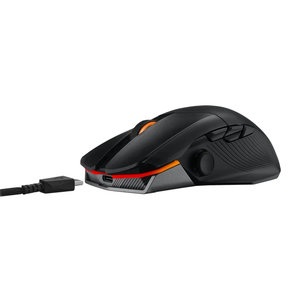 Wireless Gaming Mouse Asus ROG Chakram X, 100-36k dpi, 11 Buttons, 650IPS, 50G, 127g, RGB, 2.4gHz/BT