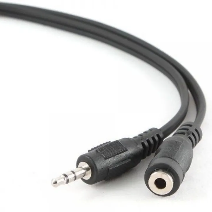 Аудиокабель Cablexpert CCA-423-5M, 3.5mm 3-pin (F) - 3.5mm 3-pin (M), 5м, Чёрный