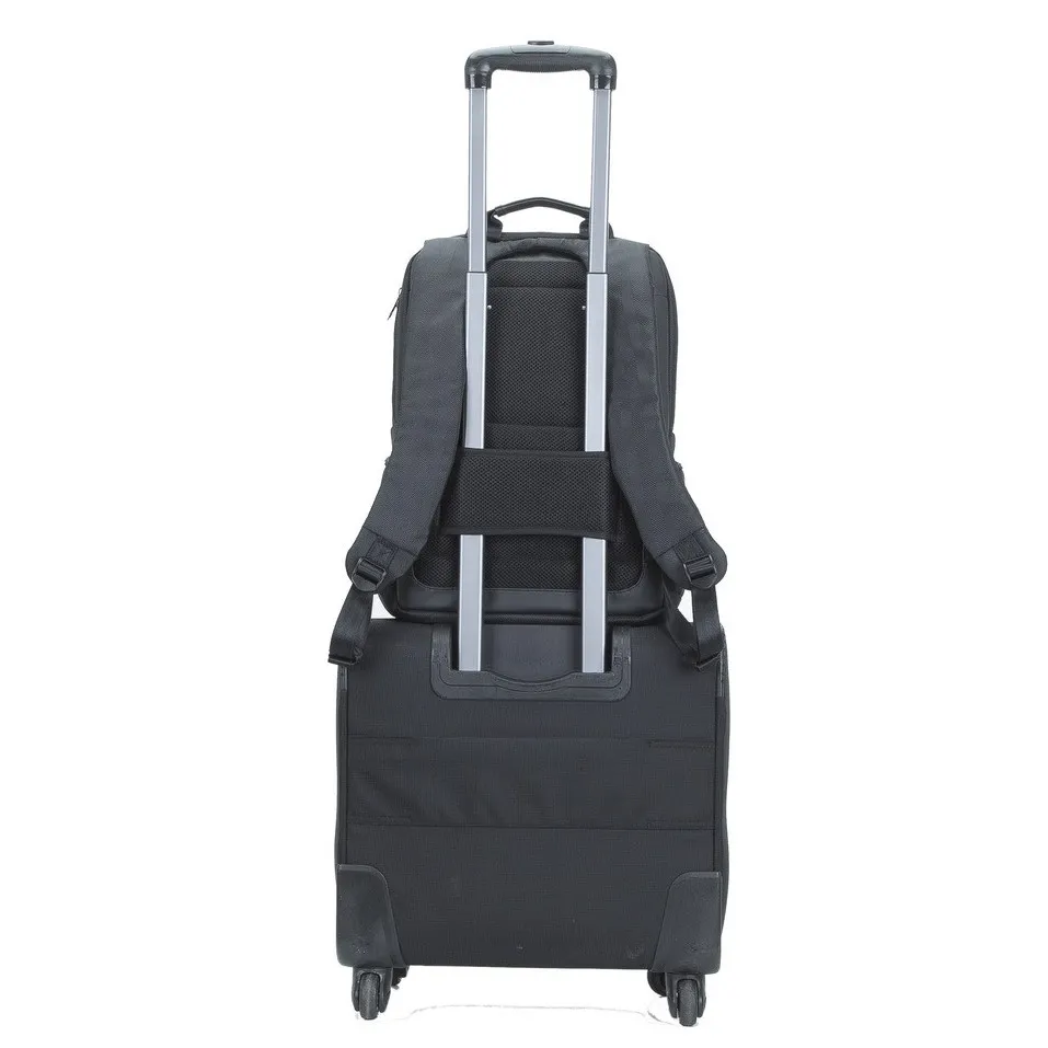 Rucsac pentru Laptop RivaCase Narita, 15.6", Poliester, Negru