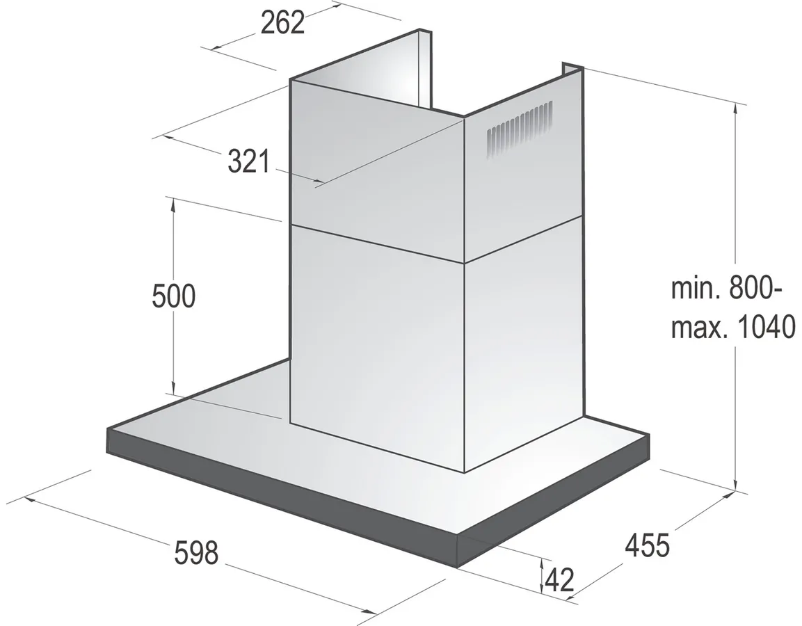 Hota încorporabilă Gorenje Simplicity WHT 6 SYW, Alb