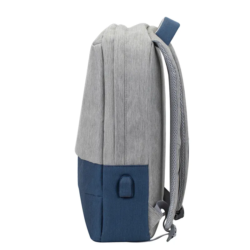 Рюкзак для ноутбука RivaCase Prater, 15.6", Полиэстер, Серый/Синий