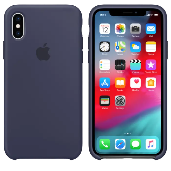 Чехол Apple iPhone XS Case, Темно-синий